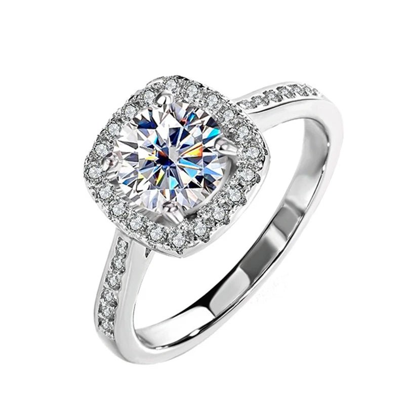 Eleganter Moissanit Cocktail Ring – Sterlingsilber 925 | Brillanz wie ein Diamant