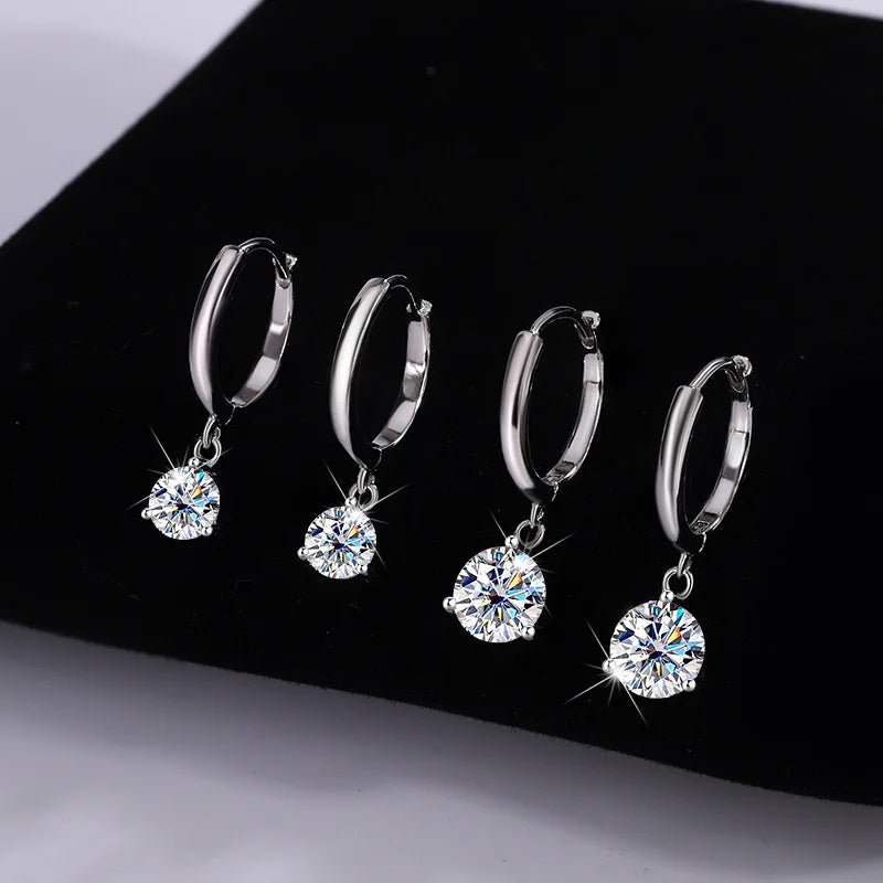Soraya Nova – 2 Karat Moissanit-Ohrringe aus 925 Sterling Silber, edle Drop-Form, zertifiziert