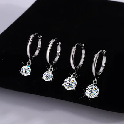Soraya Nova – 2 Karat Moissanit-Ohrringe aus 925 Sterling Silber, edle Drop-Form, zertifiziert