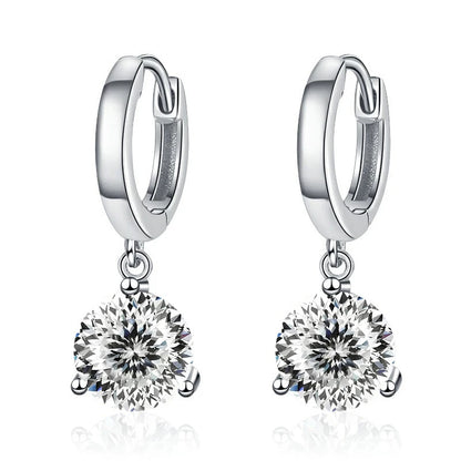 Soraya Nova – 2 Karat Moissanit-Ohrringe aus 925 Sterling Silber, edle Drop-Form, zertifiziert