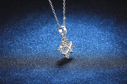 Moissanit-Halskette 4x4 mm Emerald Cut aus 925 Sterling Silber | Soraya Nova