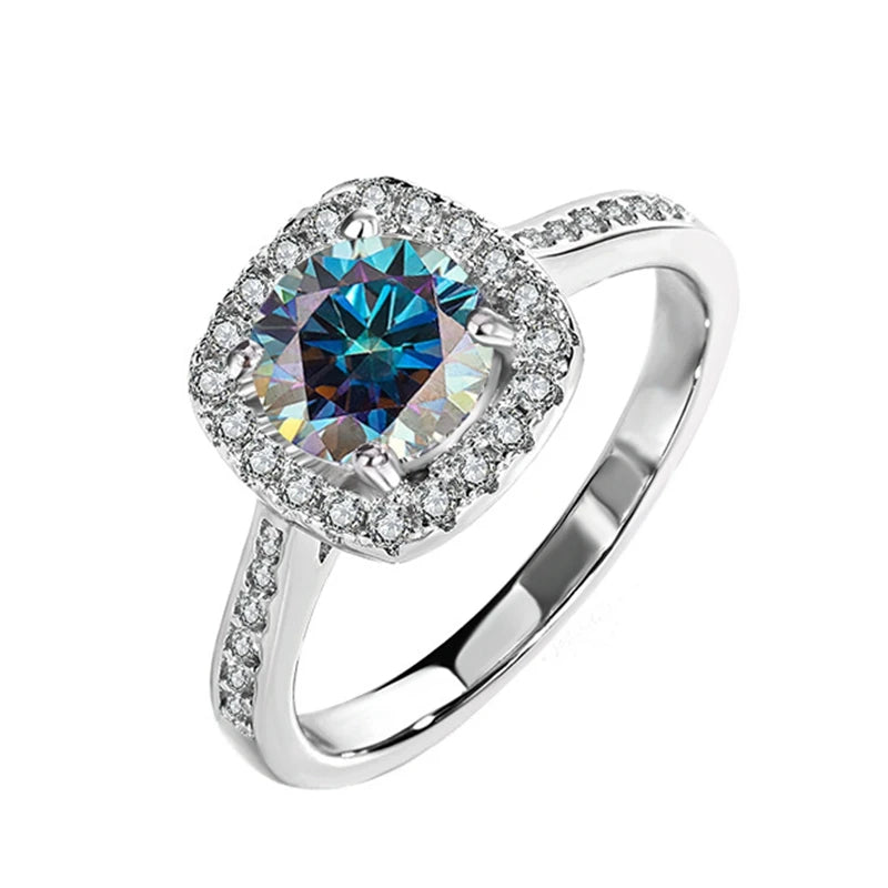 Eleganter Moissanit Cocktail Ring – Sterlingsilber 925 | Brillanz wie ein Diamant