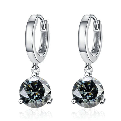 Soraya Nova – 2 Karat Moissanit-Ohrringe aus 925 Sterling Silber, edle Drop-Form, zertifiziert