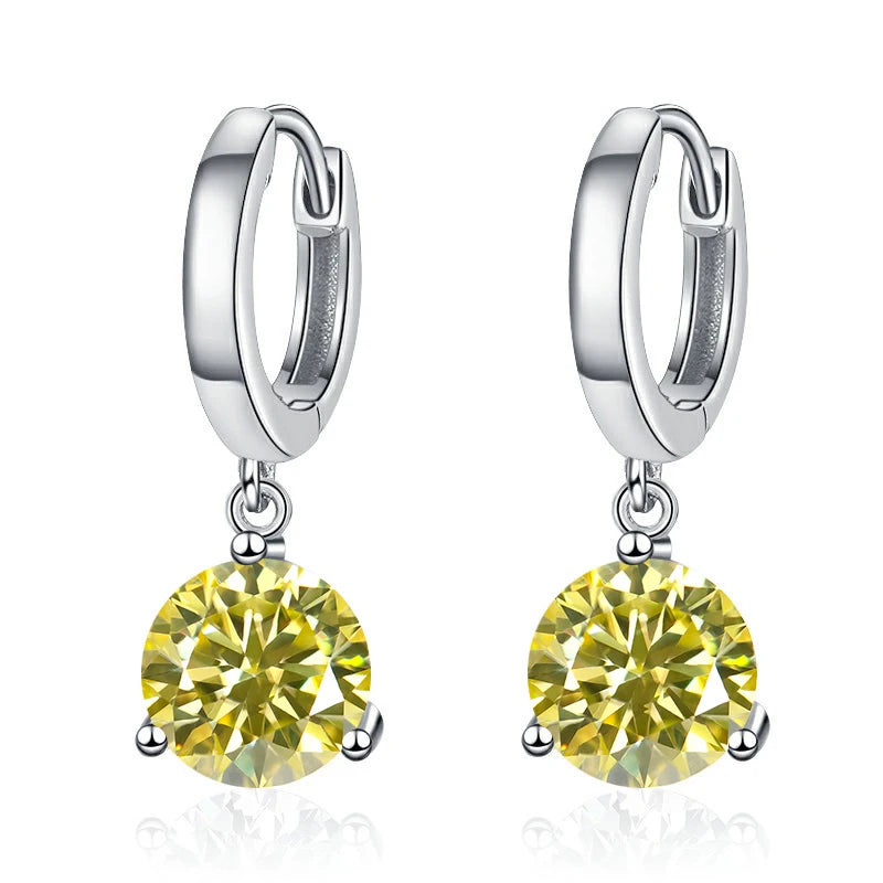 Soraya Nova – 2 Karat Moissanit-Ohrringe aus 925 Sterling Silber, edle Drop-Form, zertifiziert
