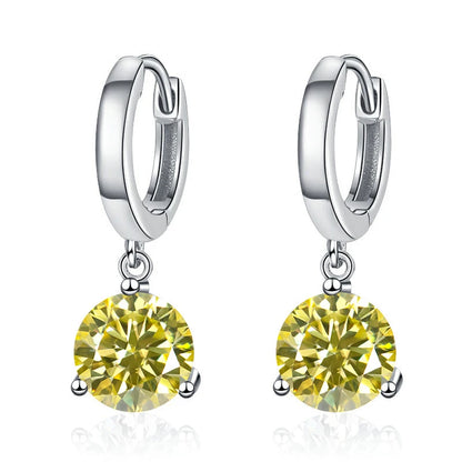 Soraya Nova – 2 Karat Moissanit-Ohrringe aus 925 Sterling Silber, edle Drop-Form, zertifiziert