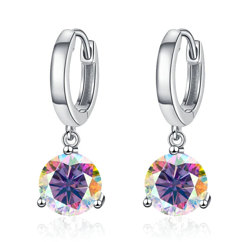 Soraya Nova – 2 Karat Moissanit-Ohrringe aus 925 Sterling Silber, edle Drop-Form, zertifiziert