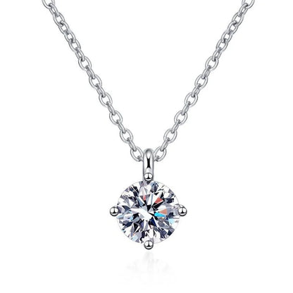 Moissanit-Halskette in D-Farbe, Sterling Silber, funkelnd & edel | Soraya Nova