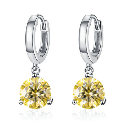 Soraya Nova – 2 Karat Moissanit-Ohrringe aus 925 Sterling Silber, edle Drop-Form, zertifiziert