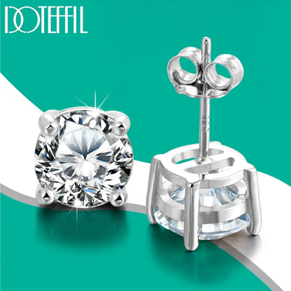 D Color 0.8 Karat Moissanit Ohrstecker – 925 Sterling Silber | Soraya Nova