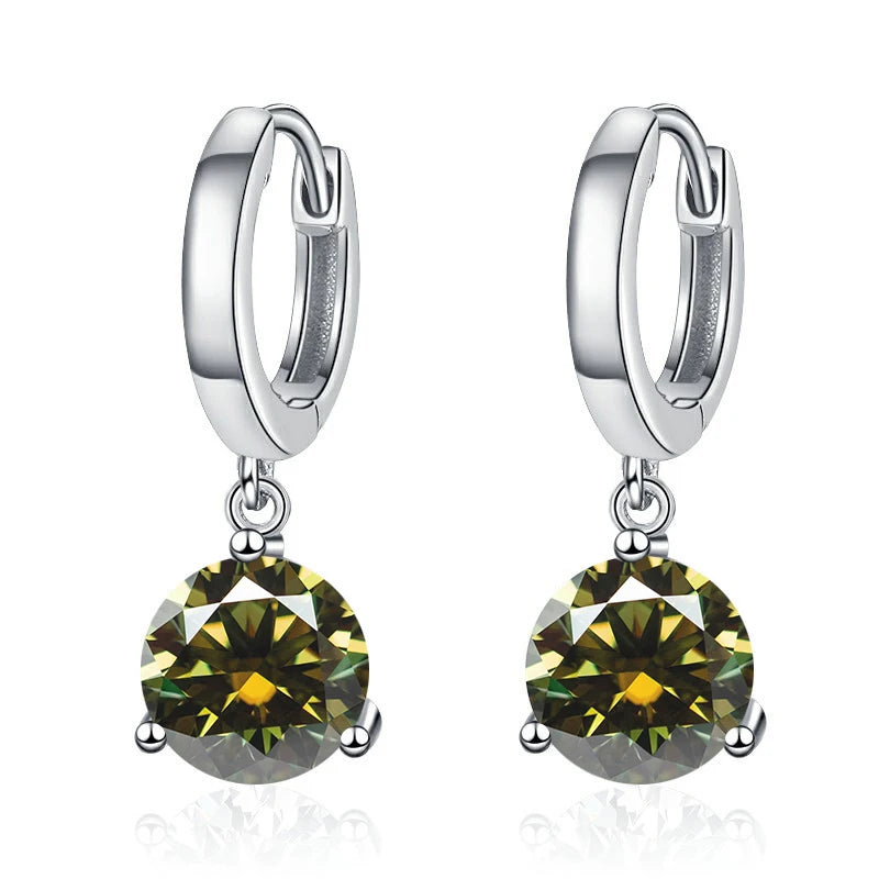 Soraya Nova – 2 Karat Moissanit-Ohrringe aus 925 Sterling Silber, edle Drop-Form, zertifiziert