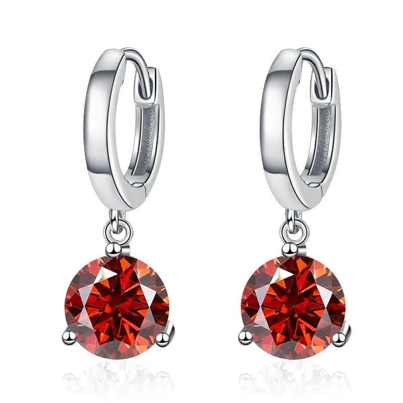Soraya Nova – 2 Karat Moissanit-Ohrringe aus 925 Sterling Silber, edle Drop-Form, zertifiziert