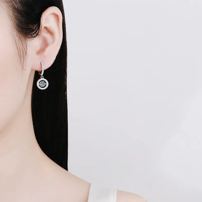 Soraya Nova – 1 Karat Moissanit Drop-Ohrringe aus 925 Sterling Silber, Weißgold plattiert