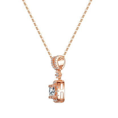 Moissanit Halskette aus 925 Silber rosegold | Soraya Nova