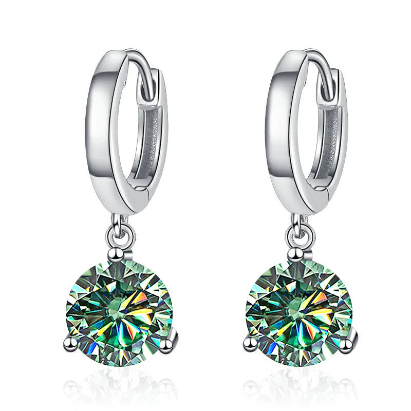 Soraya Nova – 2 Karat Moissanit-Ohrringe aus 925 Sterling Silber, edle Drop-Form, zertifiziert