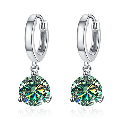 Soraya Nova – 2 Karat Moissanit-Ohrringe aus 925 Sterling Silber, edle Drop-Form, zertifiziert
