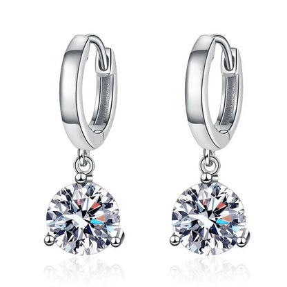 Soraya Nova – 2 Karat Moissanit-Ohrringe aus 925 Sterling Silber, edle Drop-Form, zertifiziert