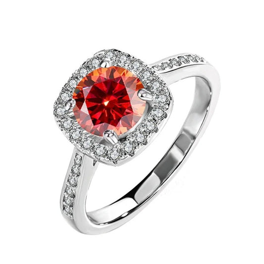 Eleganter Moissanit Cocktail Ring – Sterlingsilber 925 | Brillanz wie ein Diamant