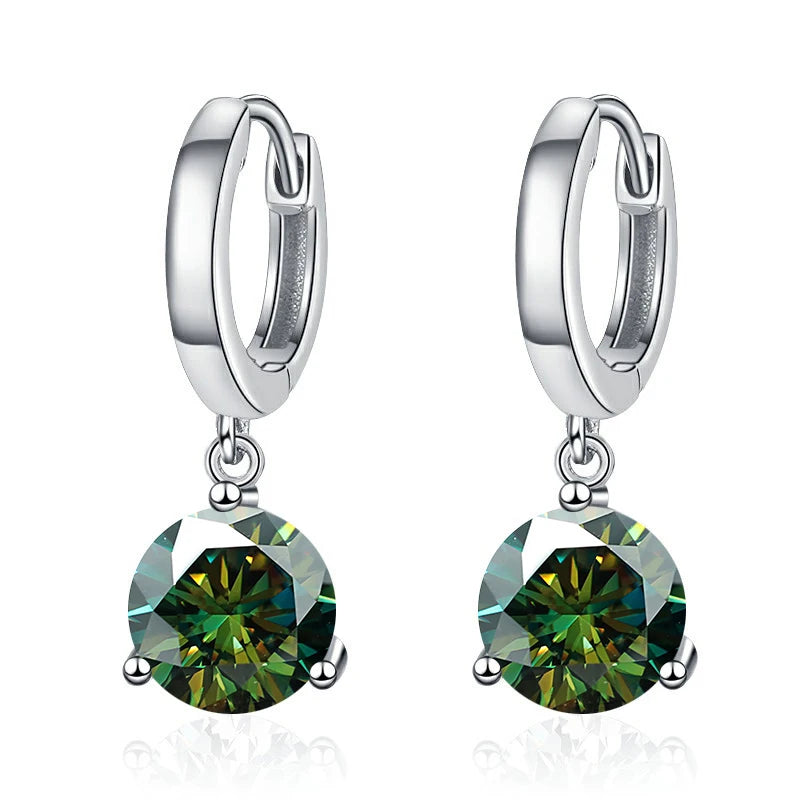 Soraya Nova – 2 Karat Moissanit-Ohrringe aus 925 Sterling Silber, edle Drop-Form, zertifiziert