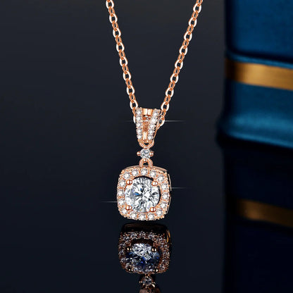 Moissanit Halskette aus 925 Silber rosegold | Soraya Nova