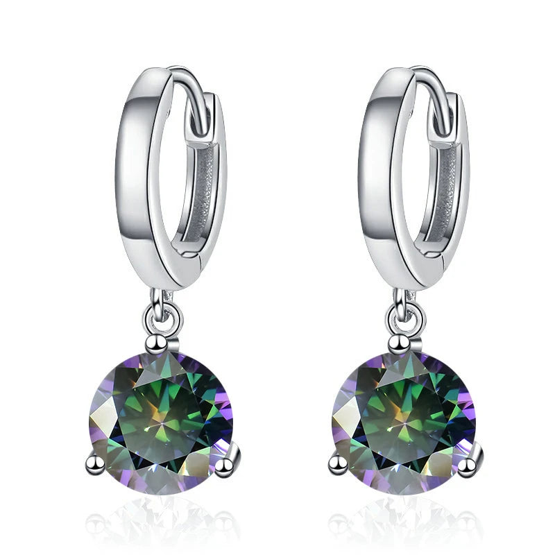 Soraya Nova – 2 Karat Moissanit-Ohrringe aus 925 Sterling Silber, edle Drop-Form, zertifiziert